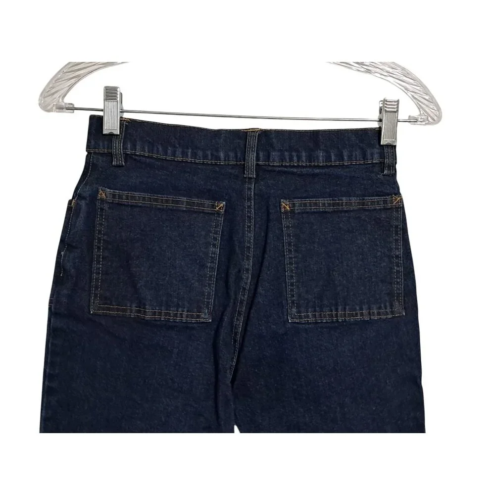 Gap High Rise‎ Stretch Flared Jeans Girls Size 12 Dark Wash Cotton/Spandex Y2K